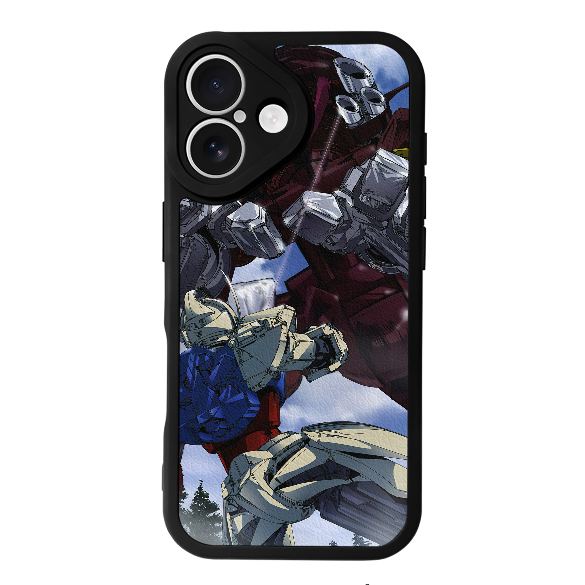 （画像用） 機動戦士ガンダム Mobile Suit Gundam 【iPhone 16シリーズ対応】シリコンスマホケース（レザー調） 材質：シリコン